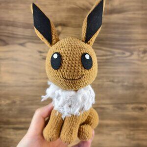 Handmade Amigurumi Crochet Pokemon Eevee Plushie